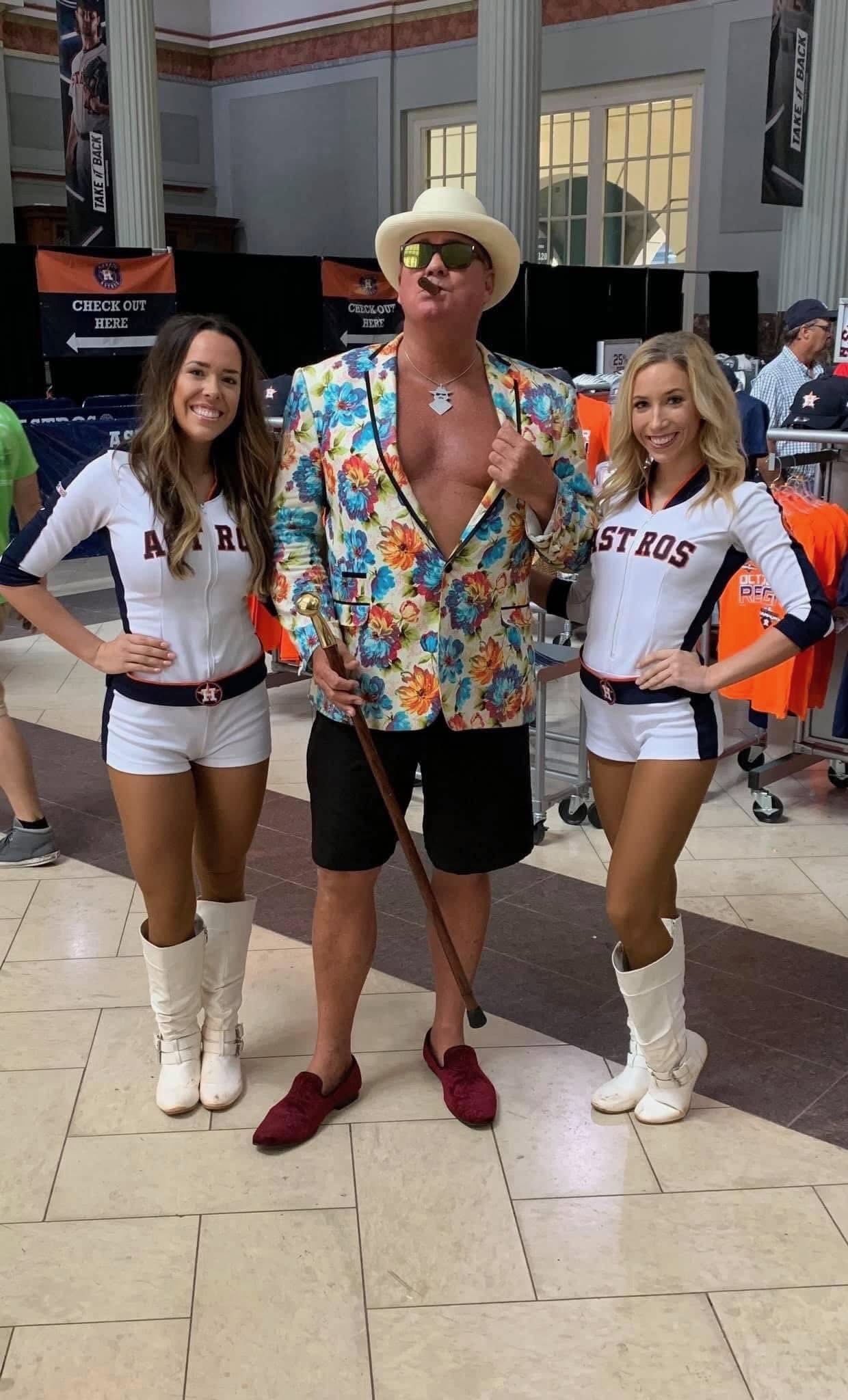 Phil with two Astros supporters